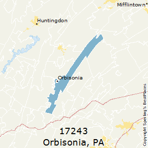 Orbisonia,Pennsylvania County Map