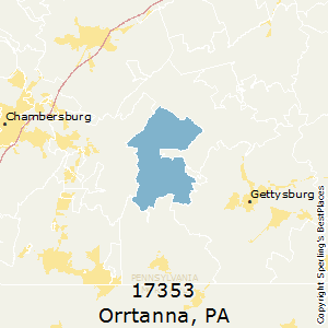 Orrtanna,Pennsylvania County Map