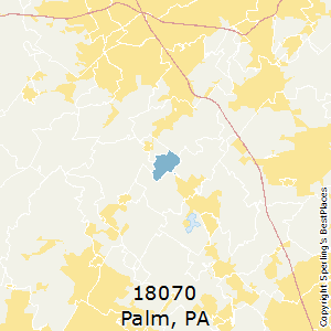 Palm,Pennsylvania County Map