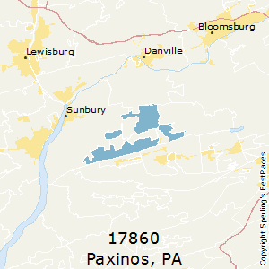 Paxinos,Pennsylvania County Map