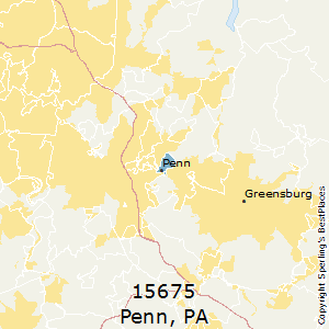 Penn,Pennsylvania County Map