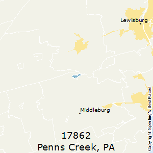 Penns_Creek,Pennsylvania County Map
