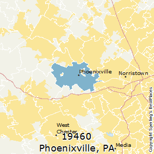 Phoenixville,Pennsylvania County Map