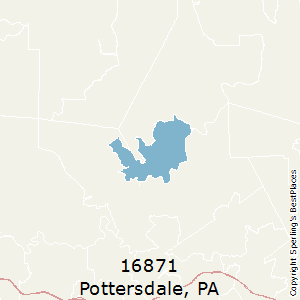 Pottersdale,Pennsylvania County Map