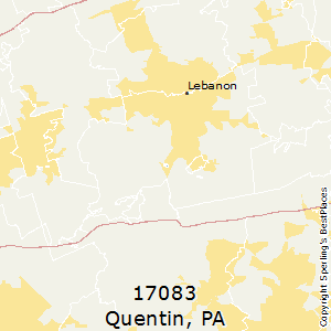 Quentin,Pennsylvania County Map