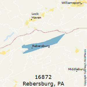 Rebersburg,Pennsylvania County Map