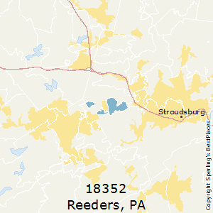 Reeders,Pennsylvania County Map