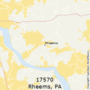 Rheems,Pennsylvania County Map