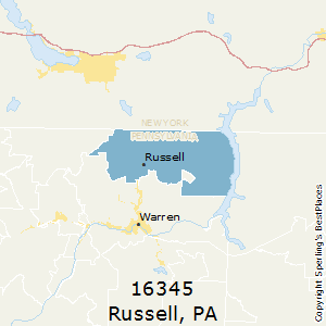 Russell,Pennsylvania County Map