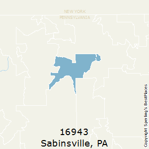 Sabinsville,Pennsylvania County Map