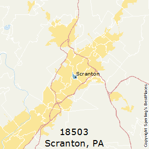 Scranton,Pennsylvania County Map
