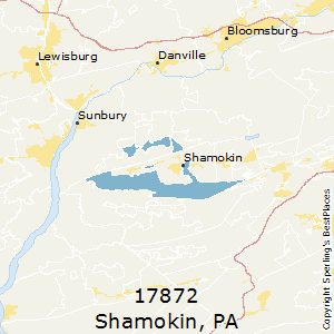 Shamokin,Pennsylvania County Map