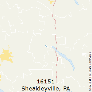 Sheakleyville,Pennsylvania County Map