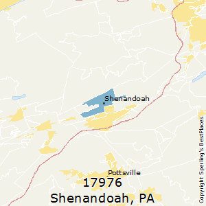 Shenandoah,Pennsylvania County Map