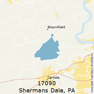 Shermans_Dale,Pennsylvania County Map