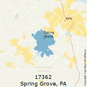 Spring_Grove,Pennsylvania County Map