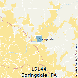 Springdale,Pennsylvania County Map