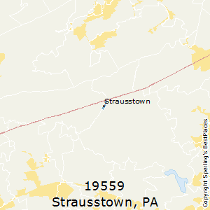 Strausstown,Pennsylvania County Map