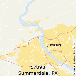 Summerdale,Pennsylvania County Map