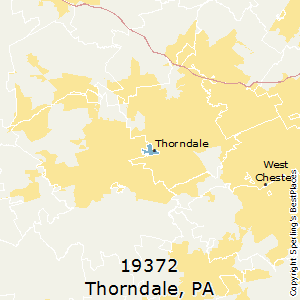 Thorndale,Pennsylvania County Map