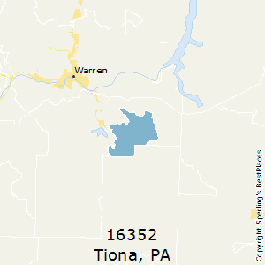 Tiona,Pennsylvania County Map