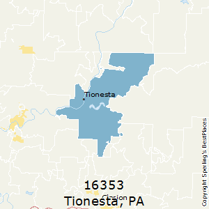 Tionesta,Pennsylvania County Map