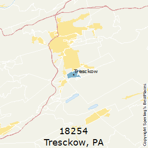 Tresckow,Pennsylvania County Map