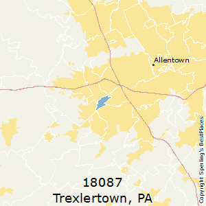 Trexlertown,Pennsylvania County Map