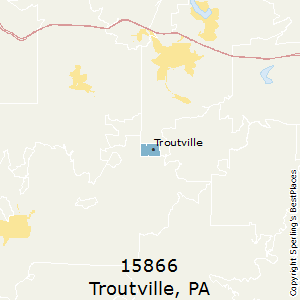 Troutville,Pennsylvania County Map