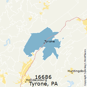 Tyrone,Pennsylvania County Map