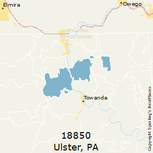 Ulster,Pennsylvania County Map