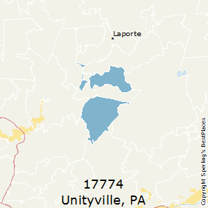 Unityville,Pennsylvania County Map