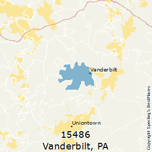 Vanderbilt,Pennsylvania County Map