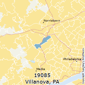Villanova,Pennsylvania County Map