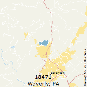 Waverly,Pennsylvania County Map