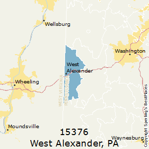 West_Alexander,Pennsylvania County Map