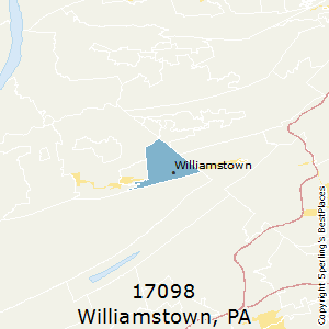 Williamstown,Pennsylvania County Map