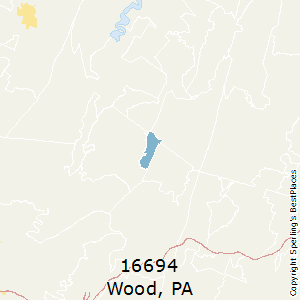 Wood,Pennsylvania County Map