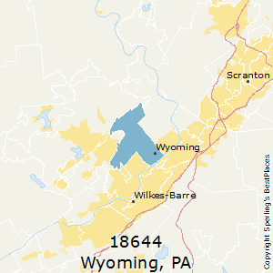 Wyoming,Pennsylvania County Map