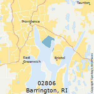 Barrington,Rhode Island County Map