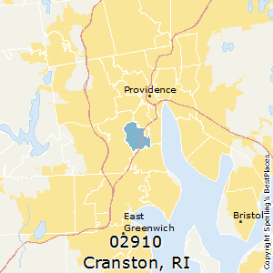 Cranston,Rhode Island County Map