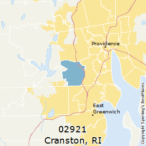 Cranston,Rhode Island County Map