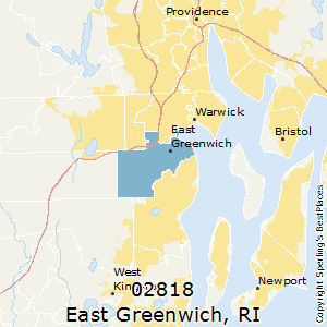 East_Greenwich,Rhode Island County Map