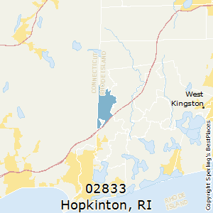 Hopkinton,Rhode Island(02833) Zip Code Map