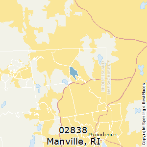 Manville,Rhode Island County Map