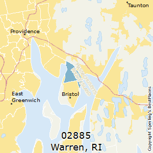 Warren,Rhode Island County Map