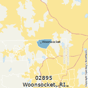 Woonsocket,Rhode Island County Map