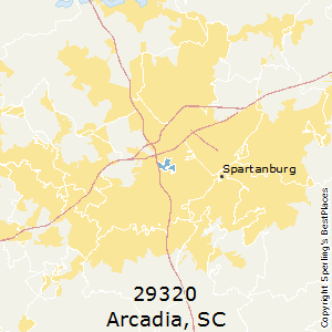 Arcadia,South Carolina County Map