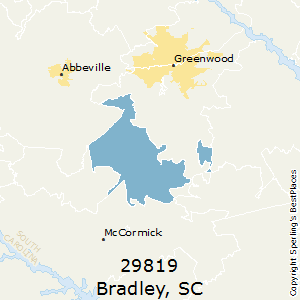 Bradley,South Carolina County Map