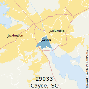 Cayce,South Carolina County Map